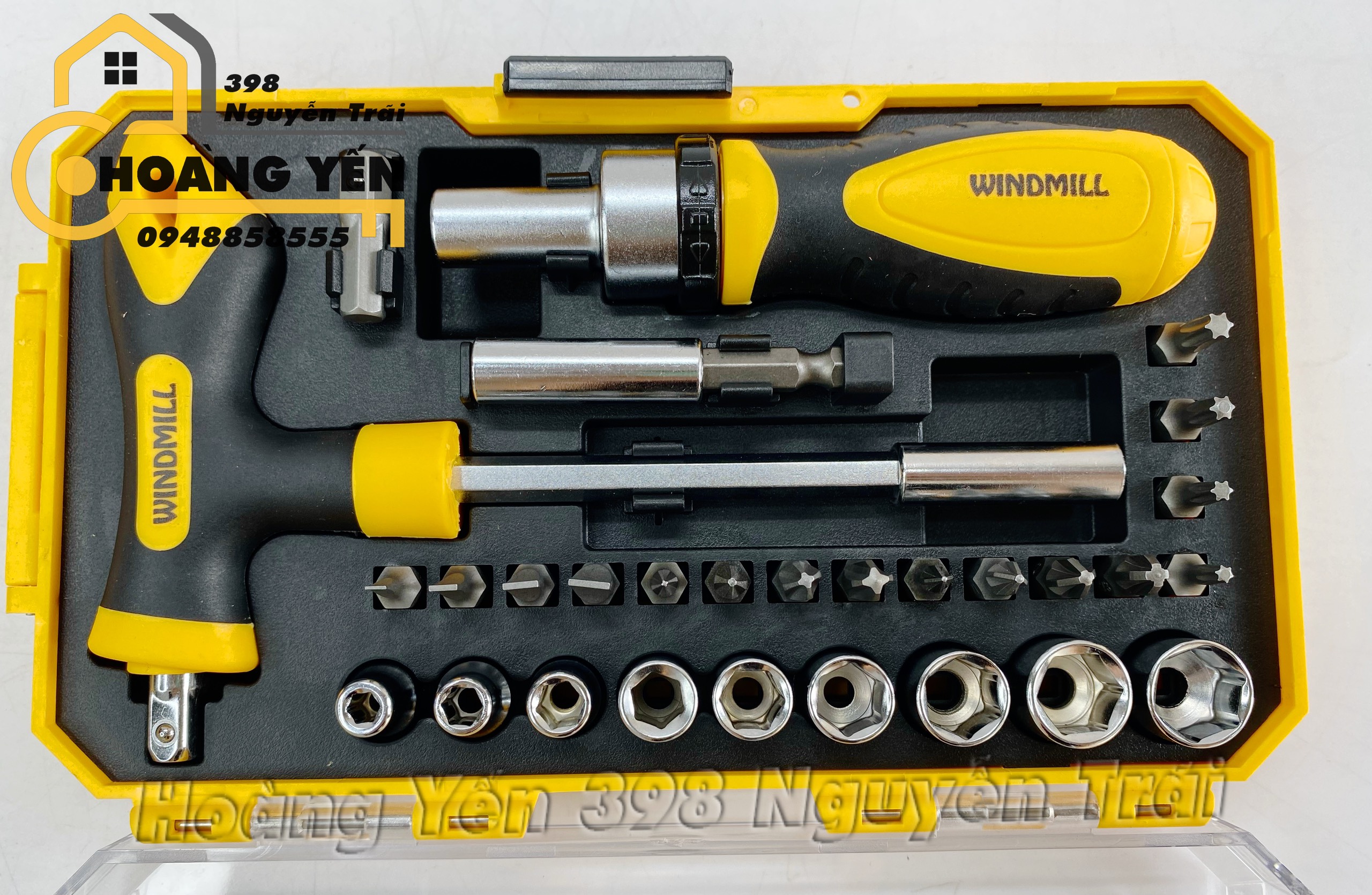 Bộ Tô Vít 29 chi tiết WINDMILL W29-03 Bộ Tô vít thay đầu nam châm bộ đầu tô vít và đầu lục giác