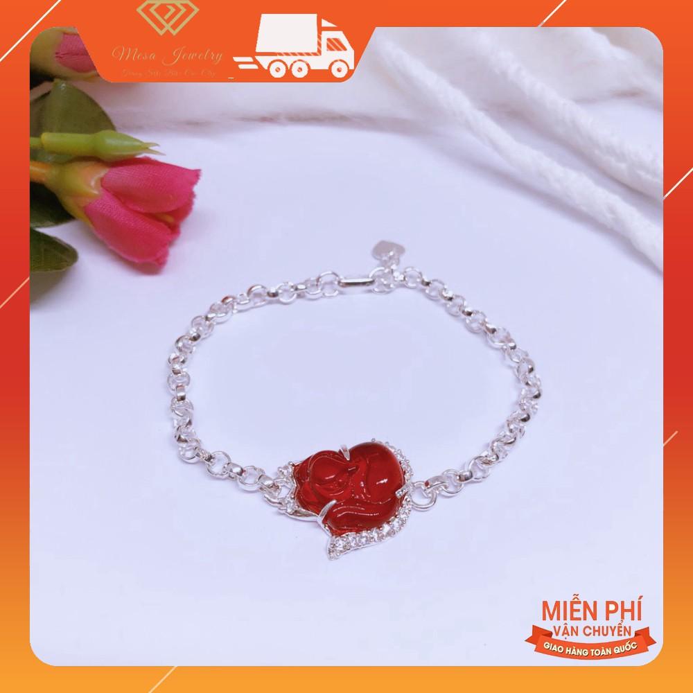 Lắc tay hồ ly dây xích bạc ta