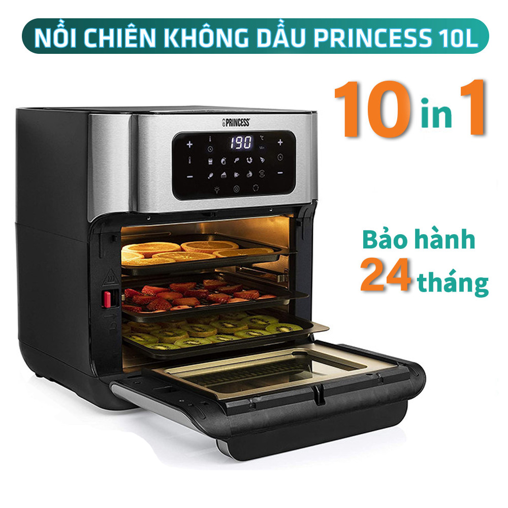 Nồi chiên không dầu Princess 182065 - dung tích lớn 10L - Hàng chính hãng