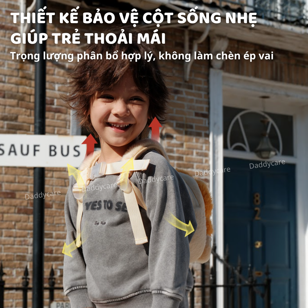 Balo gấu bông cho bé mầm non Zoyzoii B82 Kids Backpack, cặp cho bé mẫu giáo