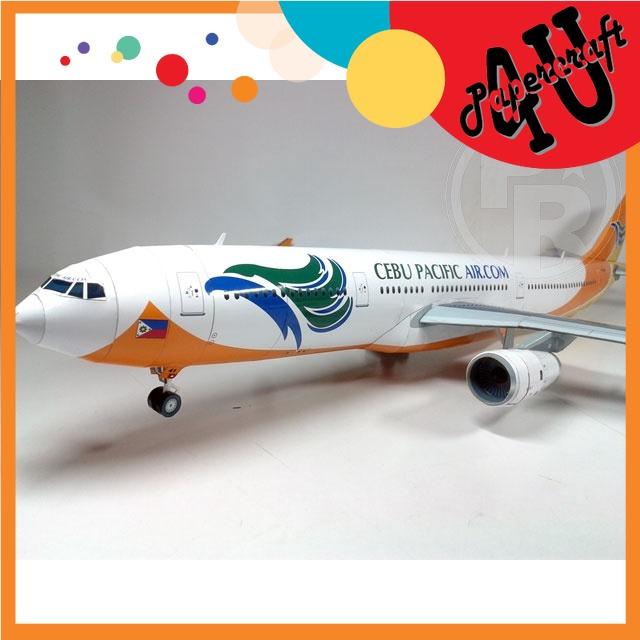 Mô hình giấy máy bay A330-343X Cebu Pacific tỉ lệ 1/100