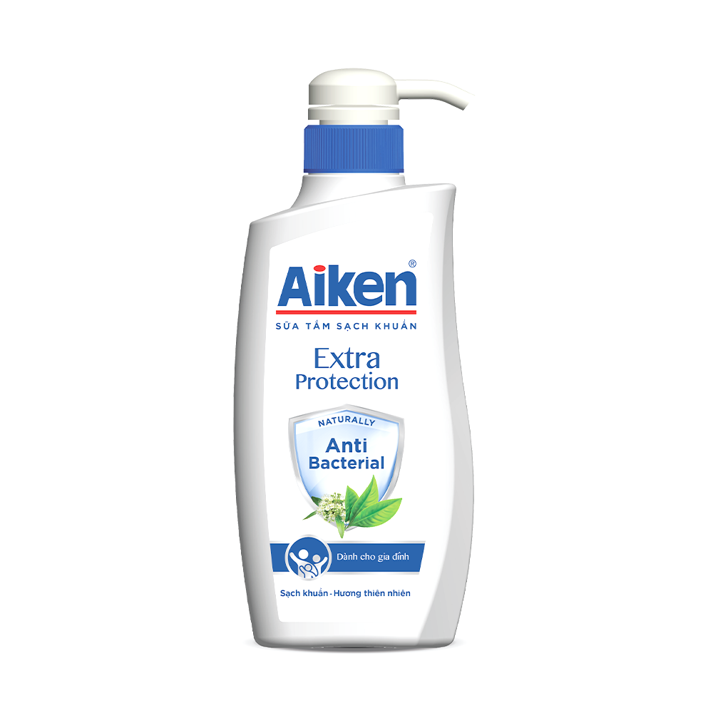 Aiken Combo 2 Sữa tắm Sạch khuẩn Chiết Xuất Trà Xanh Thiên Nhiên 350g/chai