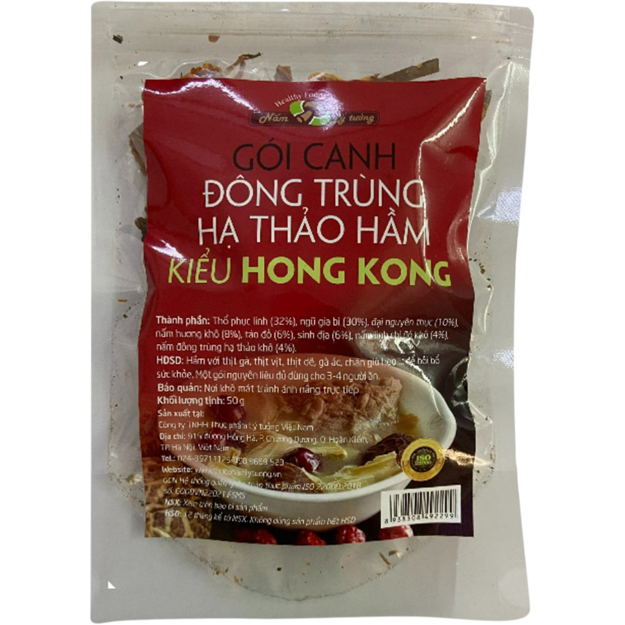 Gói Canh Đông Trùng Hạ Thảo Hầm Kiểu Hong Kong Lý Tưởng Việt 50g