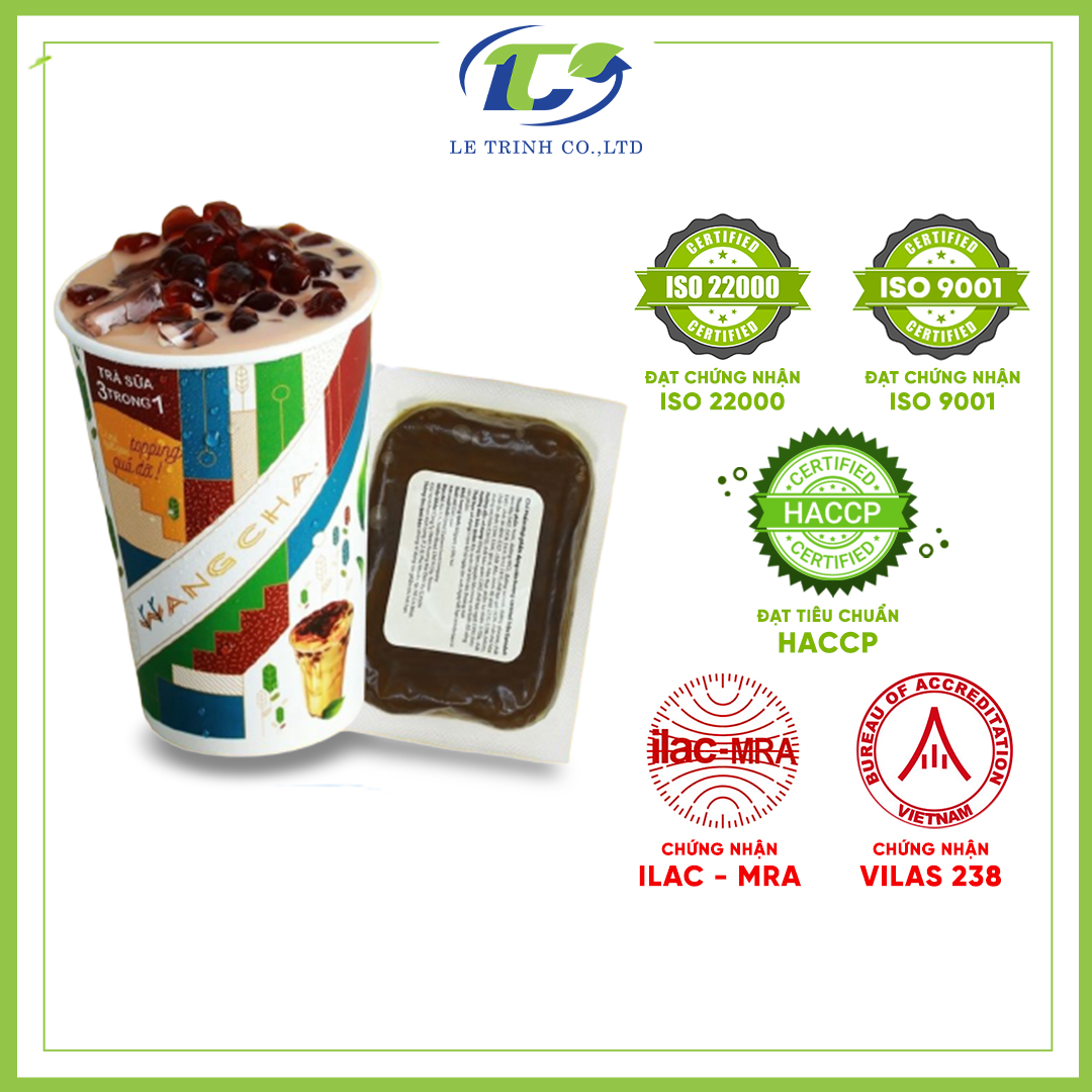 Ly Trà Sữa Wangcha 3IN1 Vị Truyền Thống cao cấp - Bột Trà Sữa Truyền Thống Lê Trình thơm ngon có thạch 3Q Caramel thơm ngon đi kèm - Trà Sữa Vị Truyền Thống tiện lợi, dễ sử dụng