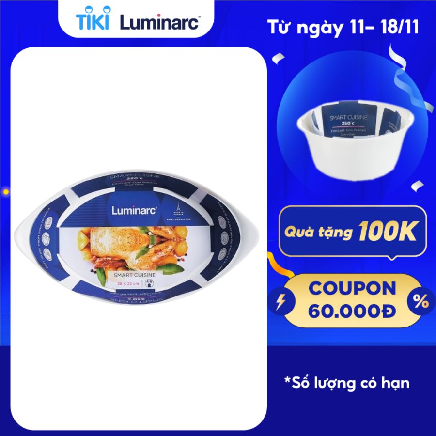 Khay Nướng TT Luminarc Smart Cuisine Oval 32*20cm - LUKHN3083 