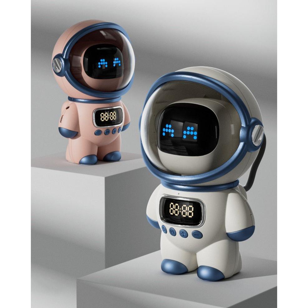 Loa Bluetooth Phi Hành Gia Đẹp mắt có đồng hồ báo thức tích hợp Astronaut AI Clock Speaker - âm thanh sống động