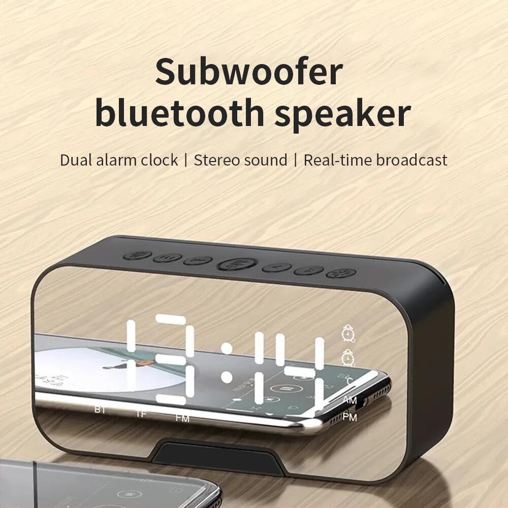 Loa bluetooth Không Dây Tích Hợp Đồng Hồ Báo Thức Có Chức Năng Nghe Gọi Và Phụ Kiện