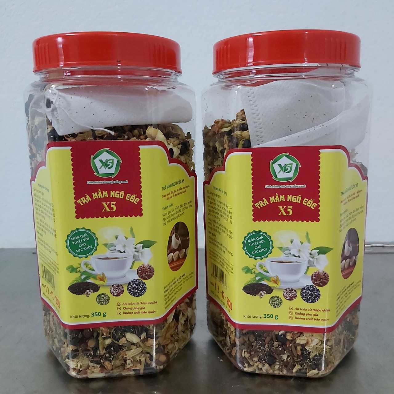 01 Hộp Trà Mầm Ngũ Cốc X5 (350gr): Giảm Cân- Tiêu Mỡ- Ngủ Ngon- Đẹp Da- Ngăn Ngừa Tiểu Đường- Ăn Ngon- Hết Táo Bón- Sáng Mắt