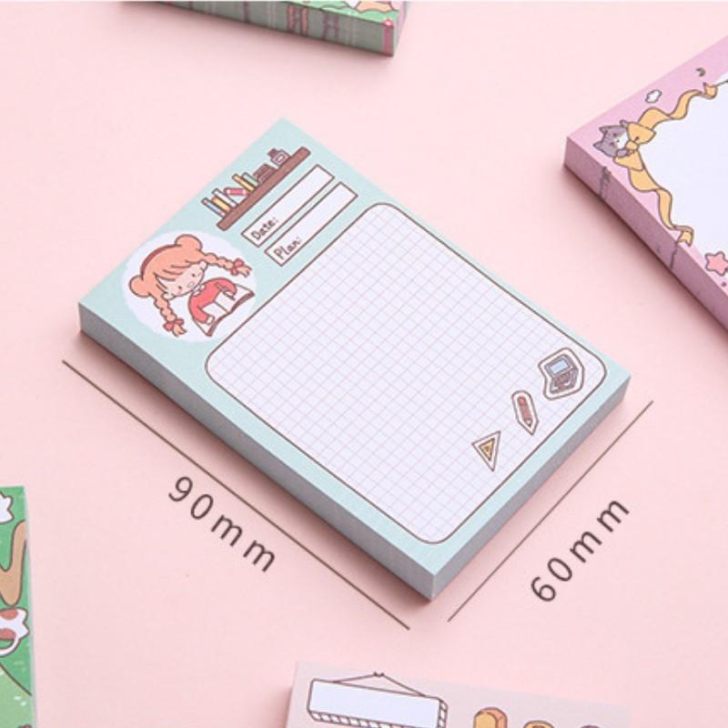 Set 100 Giấy Note, Giấy Ghi Chú, Sticky, Note To Do List Dễ Thương Nhiều Mẫu ST37