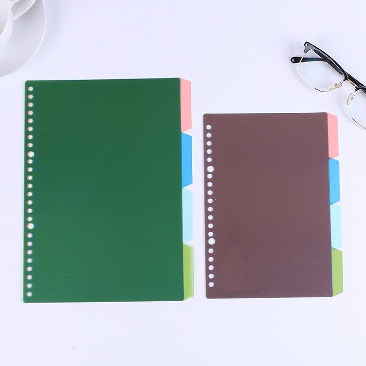 Tab chia phân trang chỉ mục set 4-5 tờ trơn màu A5 B5 A4 20 26 30 lỗ làm sổ planner