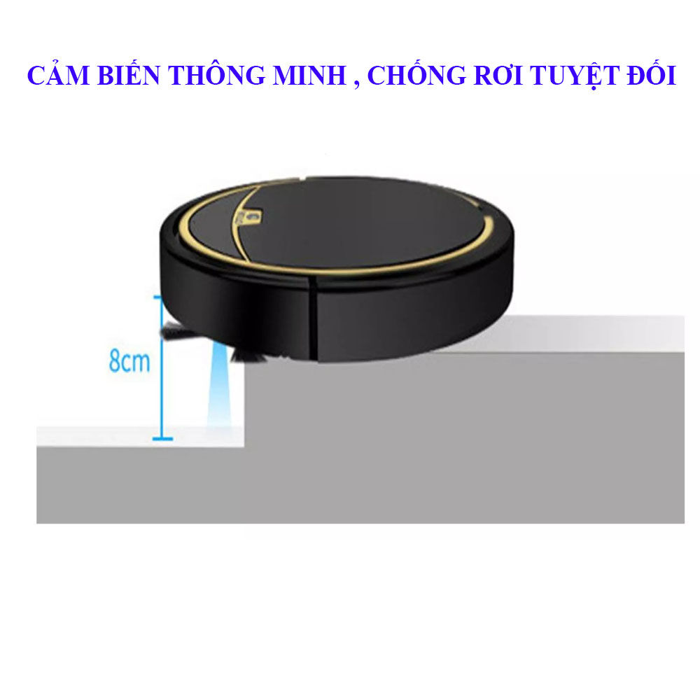 Robot Hút Bụi Tự Động Thông Minh RS300 Điều Khiển Với Nhiều Chế Độ Lau Khô Uớt