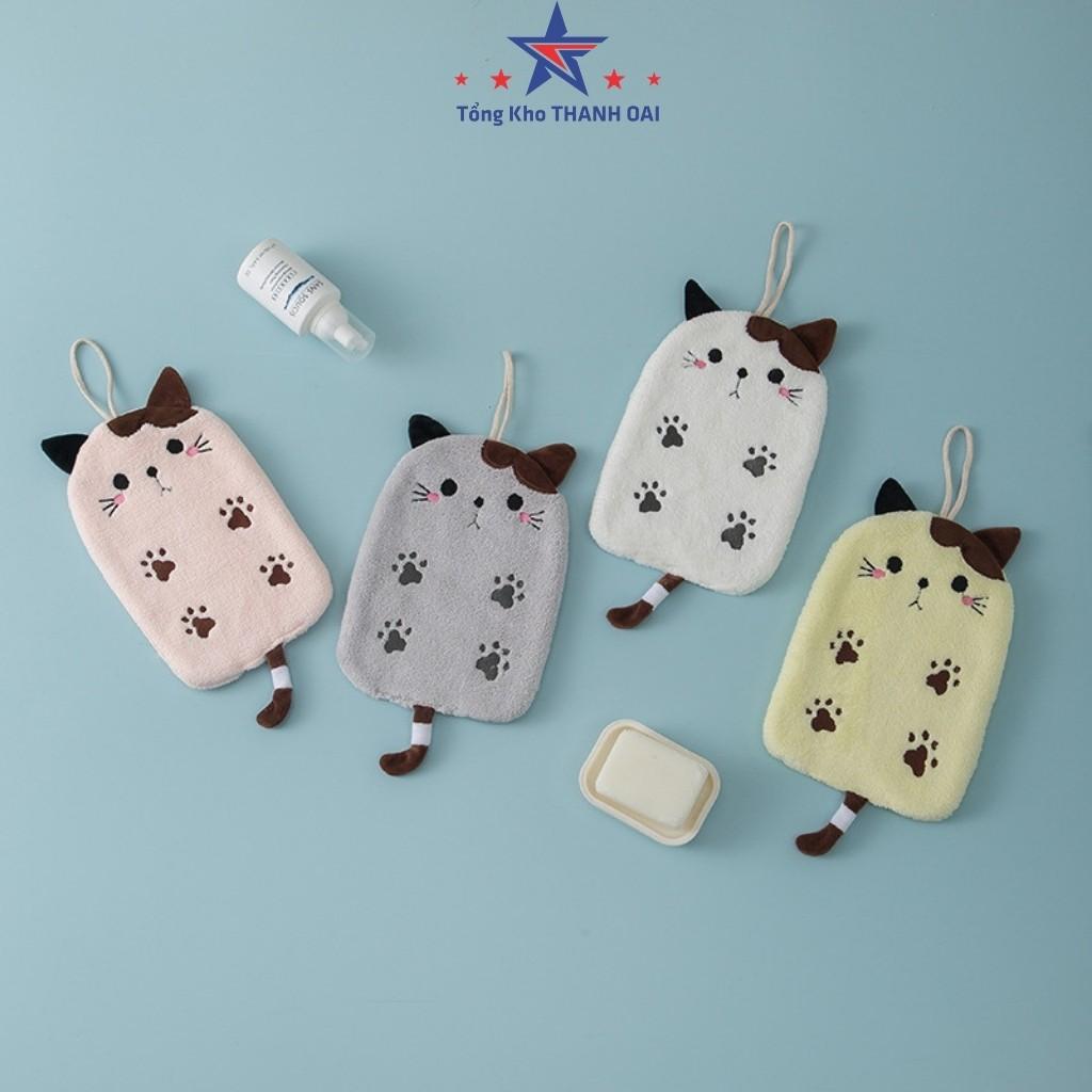 Khăn lau tay nhà bếp lau dầu mỡ đa năng có móc treo tiện dụng