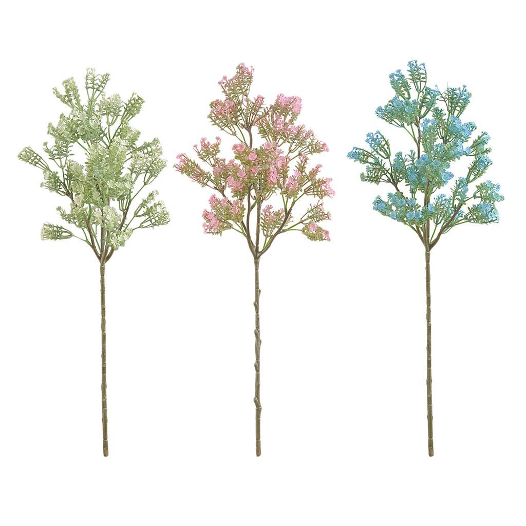 Artificial Fake Flowers Plants Spray Baby Breath/Gypsophila 3 Colors White