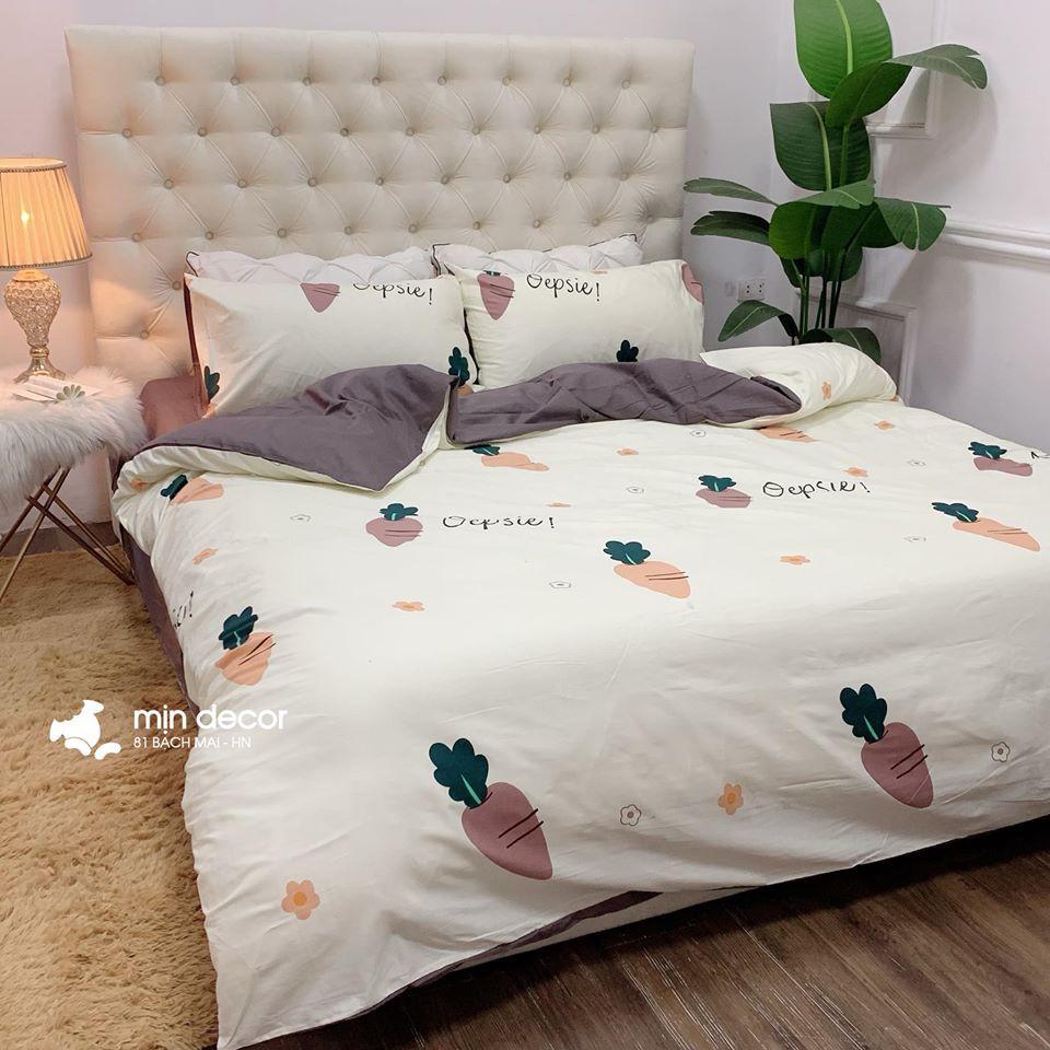 Set Chăn Ga Gối Cotton Living Cao Cấp