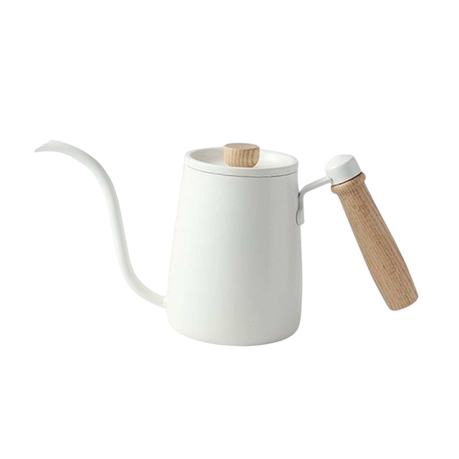 Stainless Steel Pour Over Coffee Kettle with Wood Handle Comfortable Grip