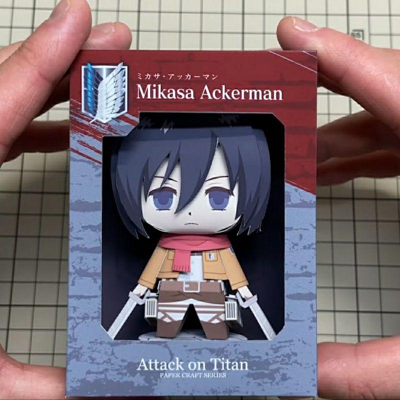 Mô hình giấy anime  [ATTACK ON TITAN] chibi Mikasa Ackerman