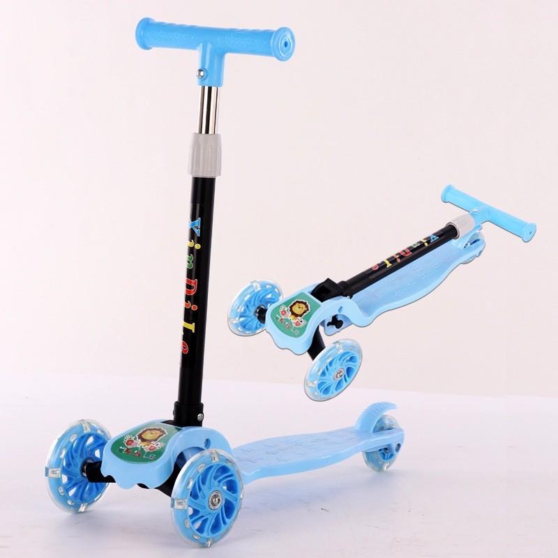 Xe trượt Scooter 3 bánh có bánh xe phát sáng THĂNG BẰNG 3 BÁNH PHÁT SÁNG MẪU MỚI 2021 )1180