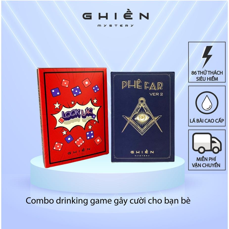 Combo 2 drinking game cho bạn bè hottrend 2022 "Phê far 2- Look Lắc" - 86 thử thách khó đỡ trên bàn nhậu | Ghiền Mystery