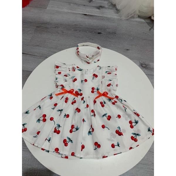 Váy bé gái quả cherry quả chery