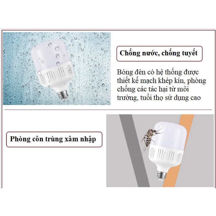 [Hàng Chất Lượng] Bóng Đèn Led Búp Trụ 55W Ánh sáng Trắng / Vàng, Đèn Led Ngoài Trời Siêu Sáng Giá Tốt Hàng Chính Hãng