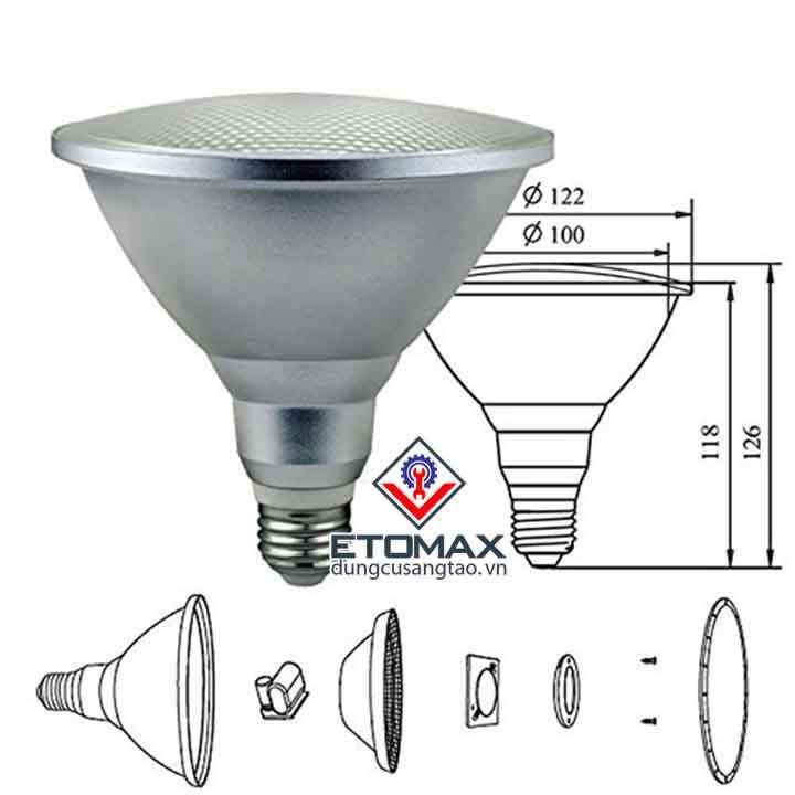 Bóng đèn led đổi màu RGB 20W đui xoáy