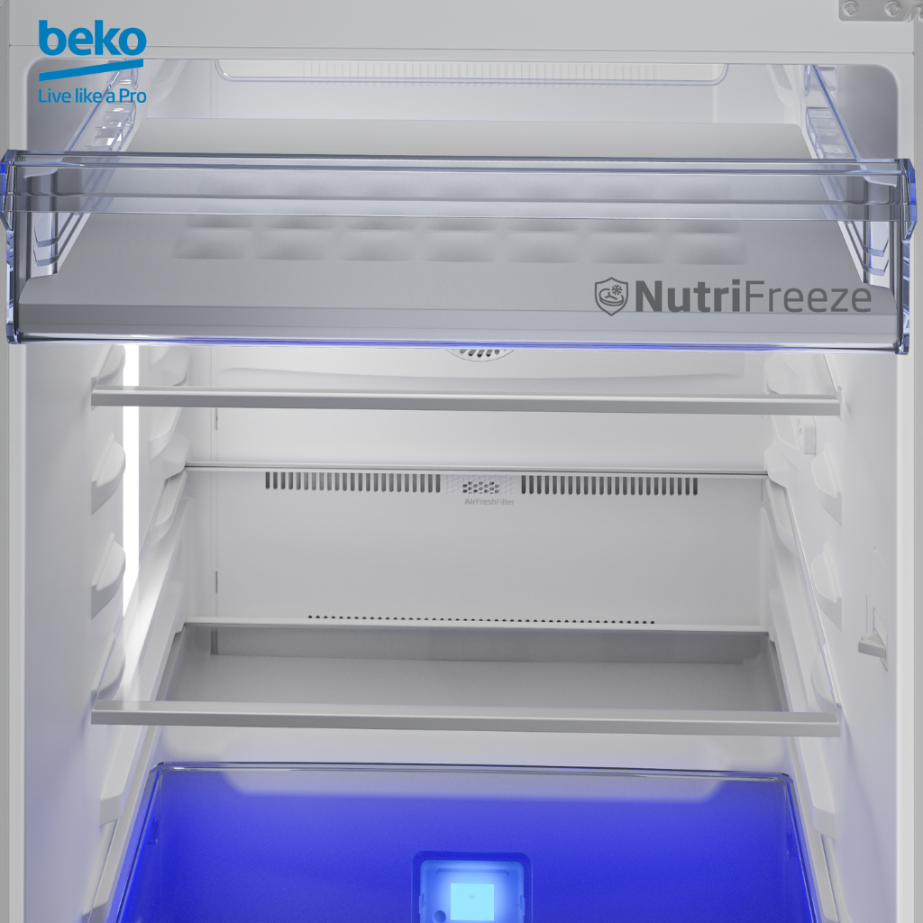 Tủ Lạnh 2 Cửa Ngăn Đá Trên BEKO Dung Tích 375 Lít, Ngăn Đông Mềm -3°C Giữ Thực Phẩm Tươi Lâu - RDNT401E50VZHFSGB - Hàng Chính Hãng