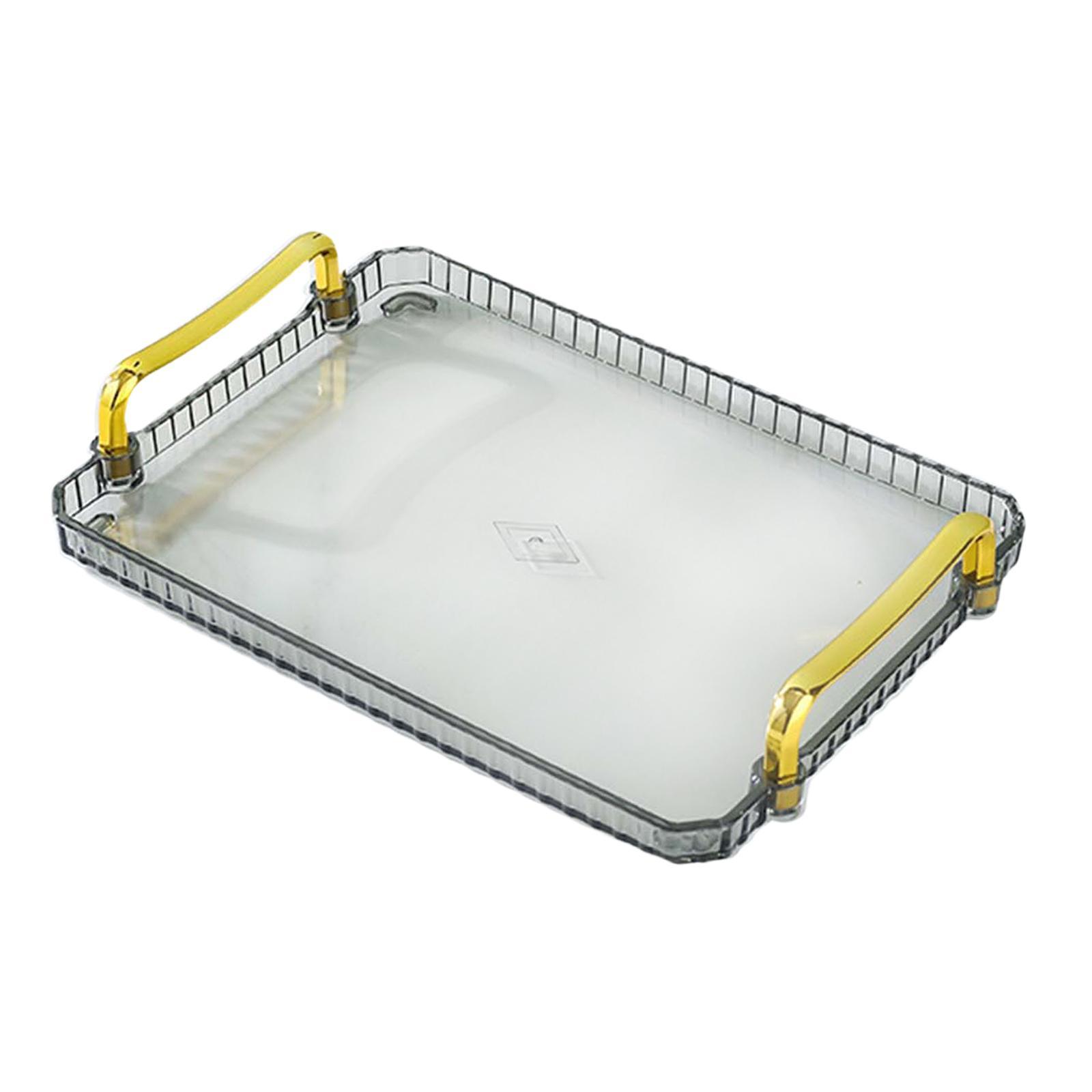 Serving Tray with Handle Storage for Living Room Dessert Dinner