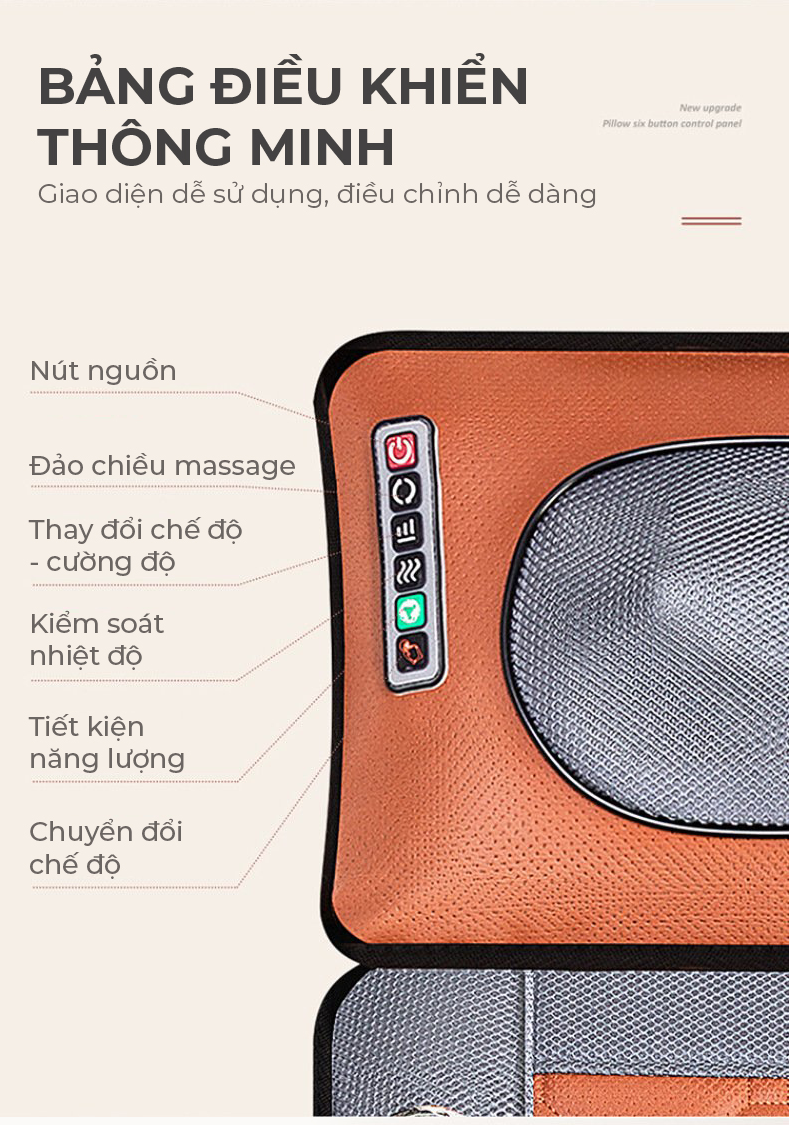 Đệm Massage Toàn Thân VP-N20D - Máy Massage Chất Liệu Da Cao Cấp, Công Nghệ Massage Hiện Đại 10 Điểm Rung Kết hợp Nhiệt Hồng Ngoại Và Bi Massage Cổ VaI, Gáy