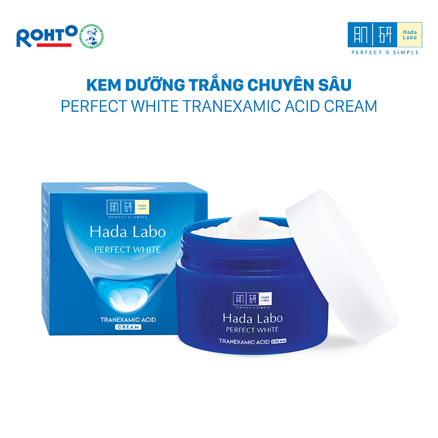 Kem Dưỡng Trắng Da Tối Ưu Hada Labo Perfect White Tranexamic Acid 1% Cream 50g