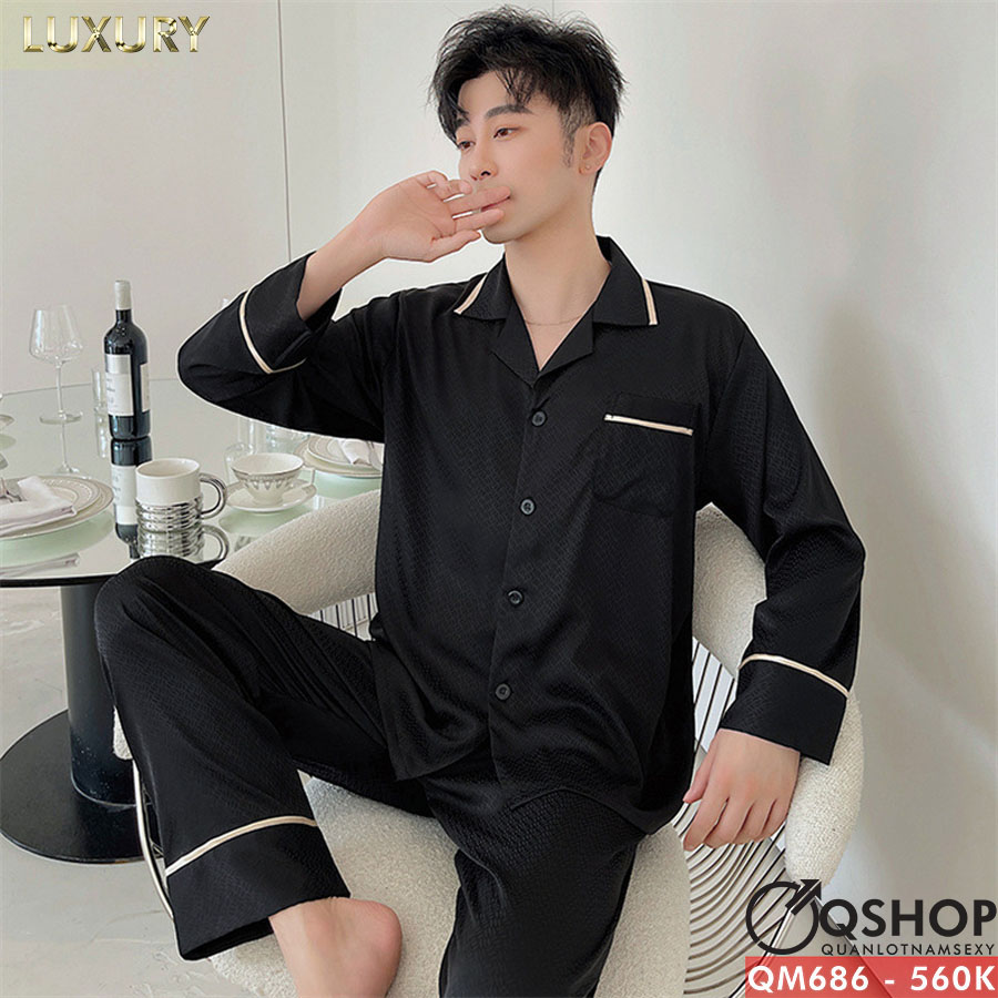 Bộ đồ pijama nam quần dài, tay dài Luxury sành điệu QSHOP QM686