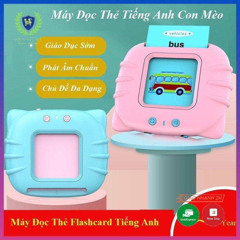 Máy đọc thẻ Flashcard Mèo Con song ngữ Anh Việt hỗ trợ bé học tiếng anh