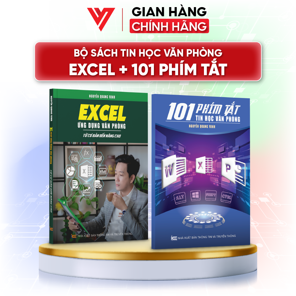 Bộ Sách Excel Ứng Dụng Văn Phòng Và 101 Phím Tắt Bí Quyết Làm Chủ Excel Tin Học Văn Phòng