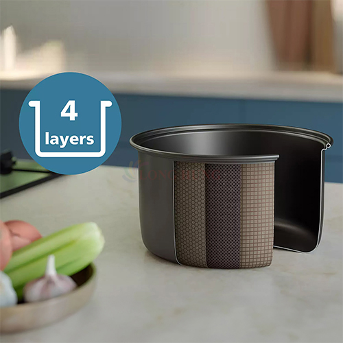 Nồi cơm điện nắp gài Philips 1.8 lít HD3008/30 - Hàng chính hãng