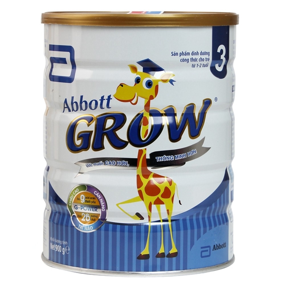 2 Hộp Sữa Bột Abbott Grow 3 (900g)