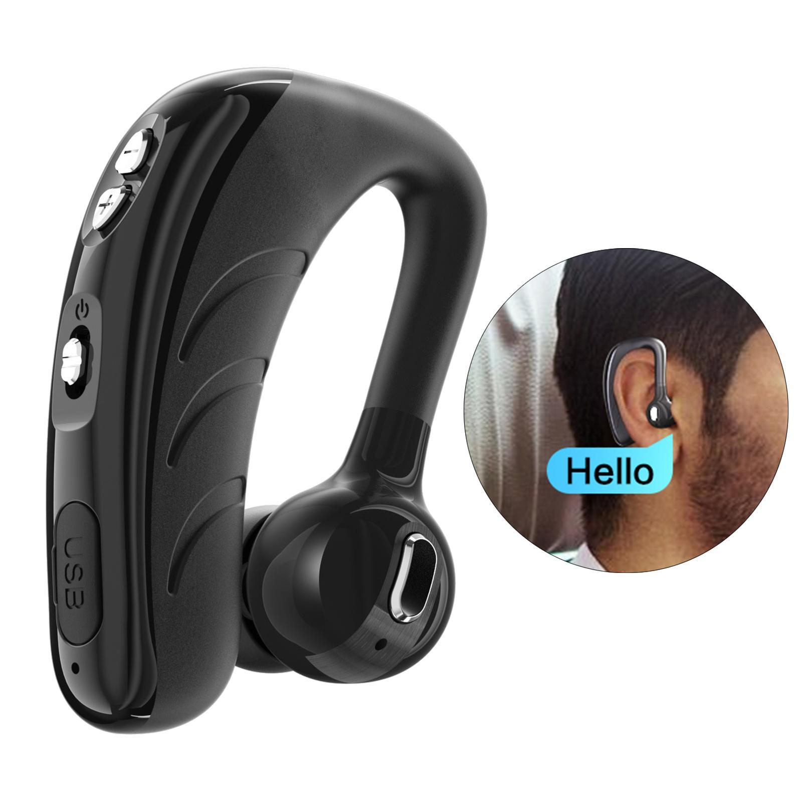 Bluetooth 5.1 Trucker Business Headphone Stereo  Headset Black