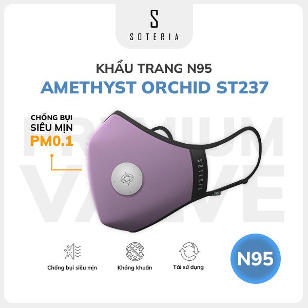 Khẩu trang thời trang Soteria Amethyst Orchid ST237 - N95 lọc hơn 99% bụi mịn 0.1 micro