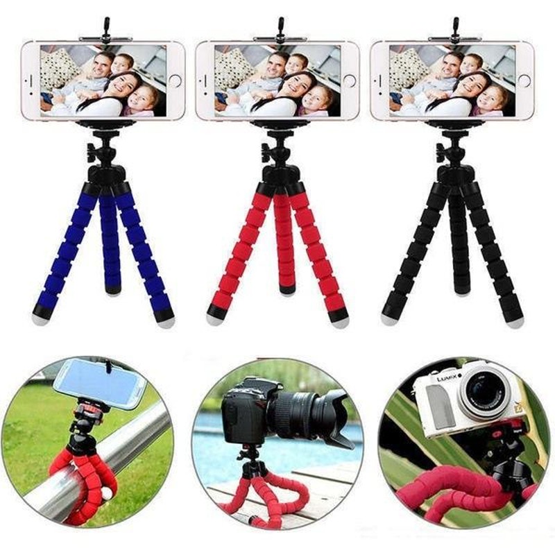 Chân Kẹp Điện Thoại Tripod Mini 3 chân MT01 (Kèm Đầu Kẹp), Kẹp Điện Thoại Bạch Tuộc 3 Chân