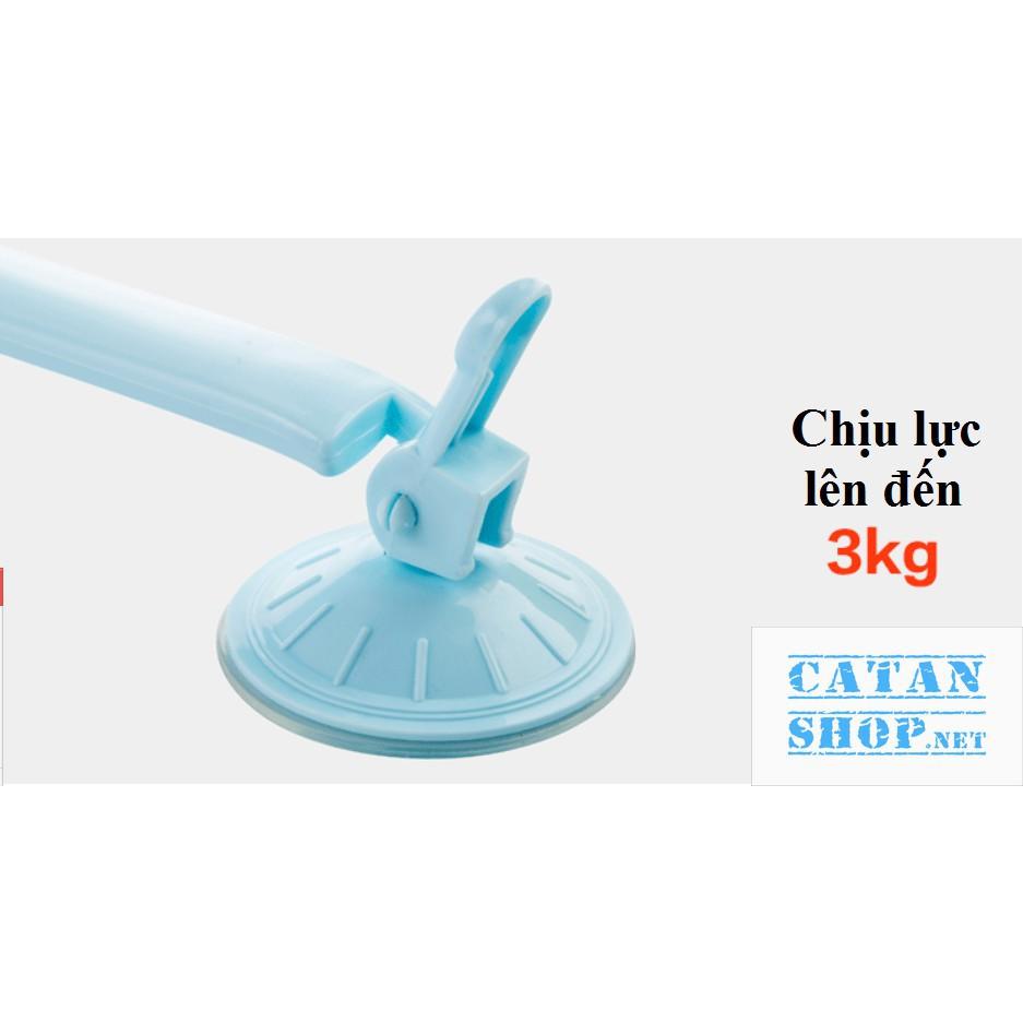 Thanh móc treo đồ nút hít tường,tủ quần áo, nhà bếp, có 6 móc chịu lực tiết kiệm diện tích