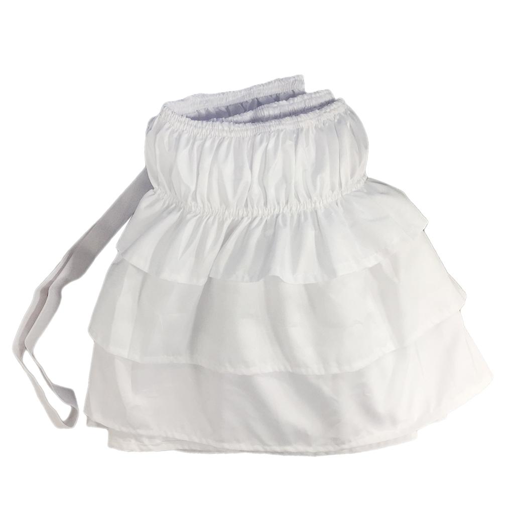 Solid Color Tri-layer Ruffle Elastic Band Bed Skirt