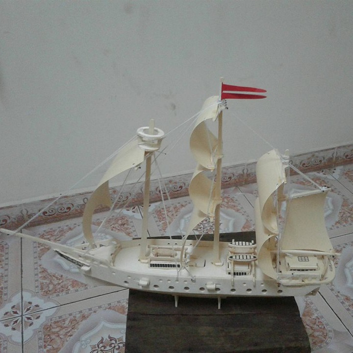 Đồ chơi lắp ráp gỗ 3D Mô hình Thuyền Vũ Trang Army Ship