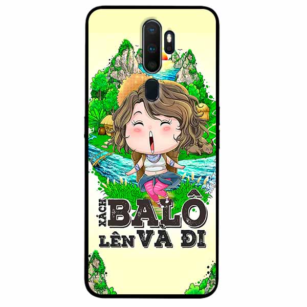 Ốp lưng in cho Oppo A9 2020  Mẫu Xách Balo Lên Nữ