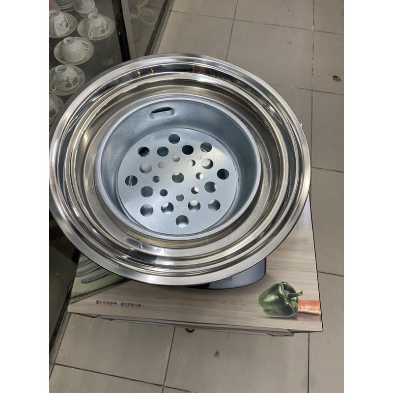 bếp nướng than hoá Hàn quốc loại 2 vỉ nướng inox dày dặn