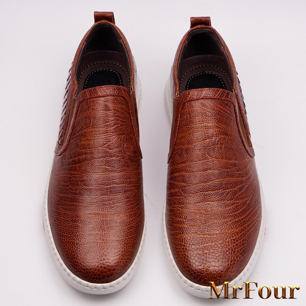 Giày Da Đà Điểu Thiết Kế Thể Thao Màu Nâu Đỏ - Da Thật 100% - Giày Thể Thao Da Đà Điểu MrFour