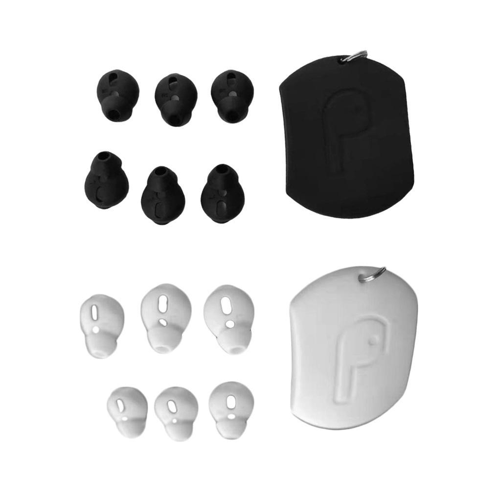 6 Pairs of Silicone Ear Pads Earbuds Eartips with Case for Airpods Headphones