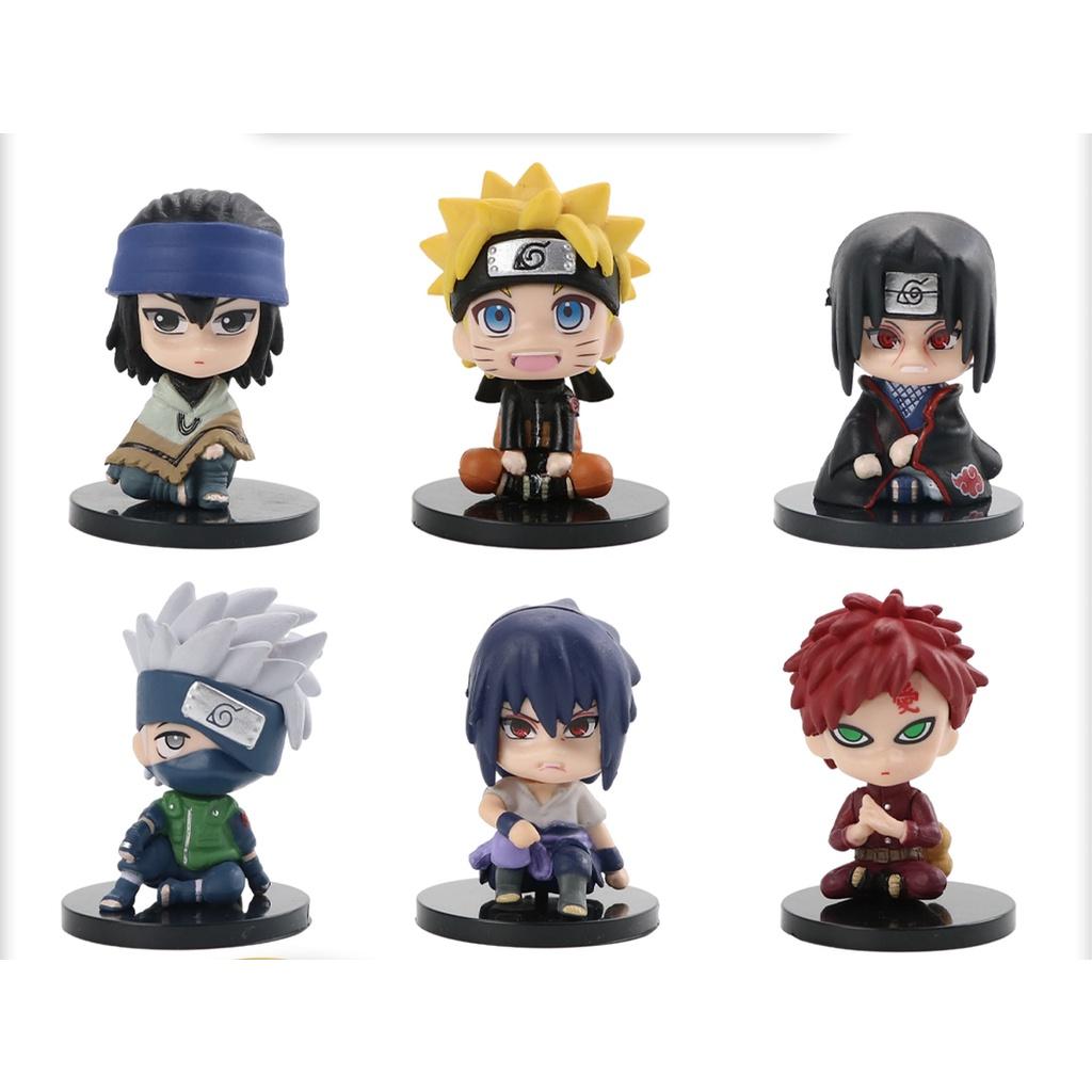 Mô hình để bàn 6 nhân vật Naruto phong cách ChiBi cao 6cm - NTR02