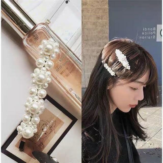 Set 4 Kẹp Tóc Đính Ngọc Siêu Xinh Kiểu Hàn Quốc.