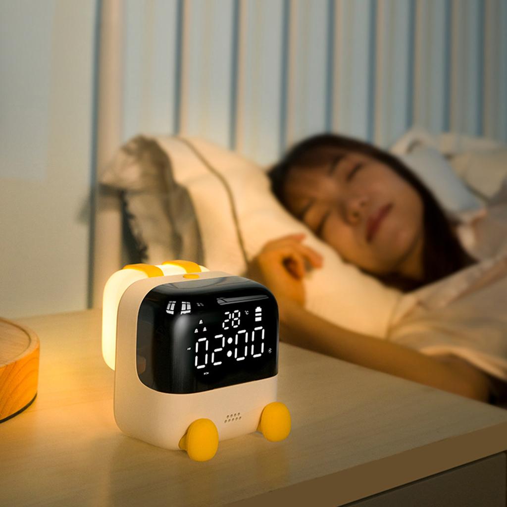 Portable Travel Alarm Clock with USB Charger Small Digital