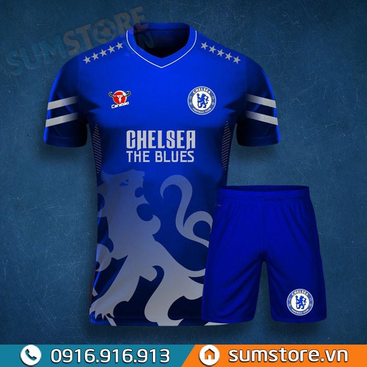 Bộ quần áo đá banh Chelsea Xanh Cực Chất