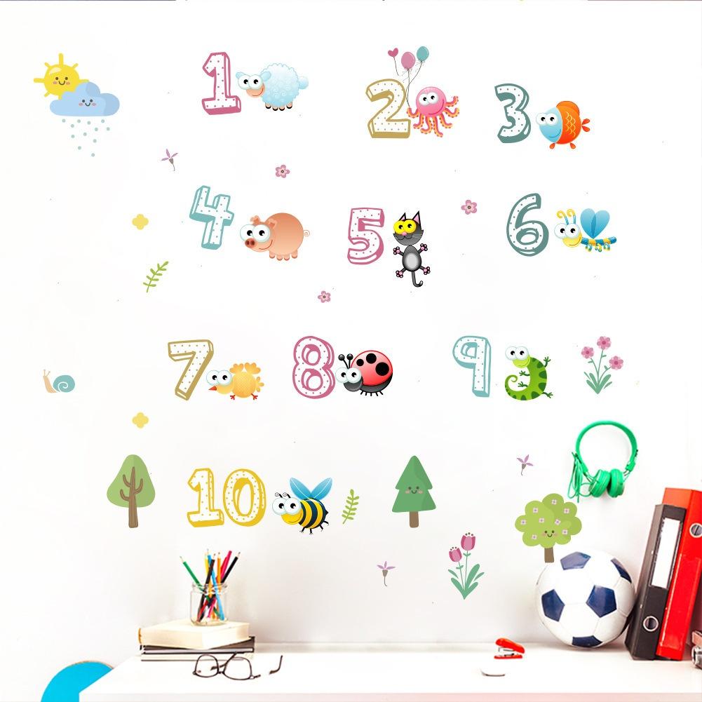 Decal Dán Trang Trí Bảng Chữ Số Cho Bé Yêu Của Bạn Mẫu Số 2 AmyShop