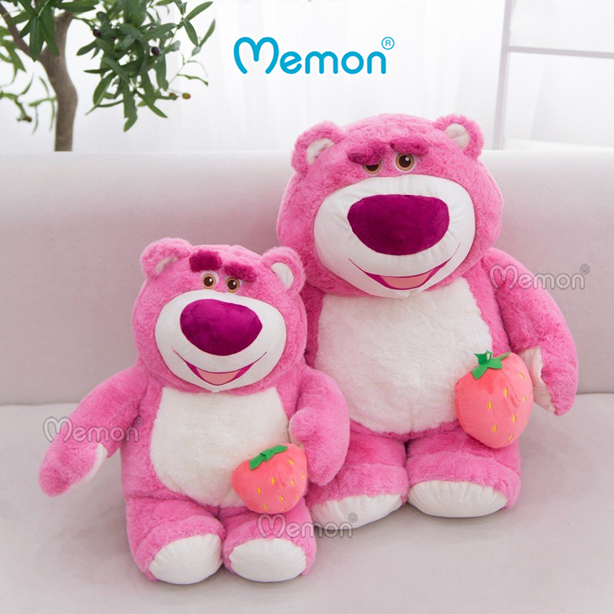 Gấu Bông Lotso Hugging Bear Cầm Dâu 35cm-70cm Cao Cấp Memon